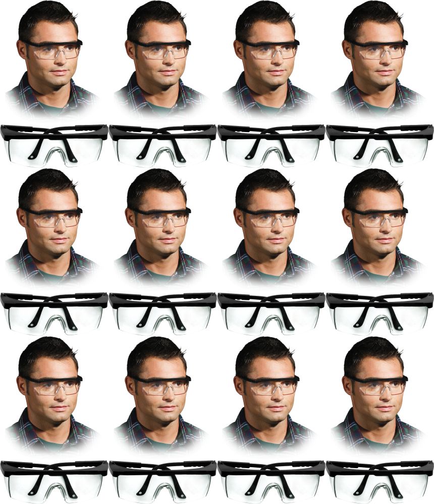 12x Okulary ochronne Reis Gog-Frameb, przeciwodpryskowe, bezbarwny