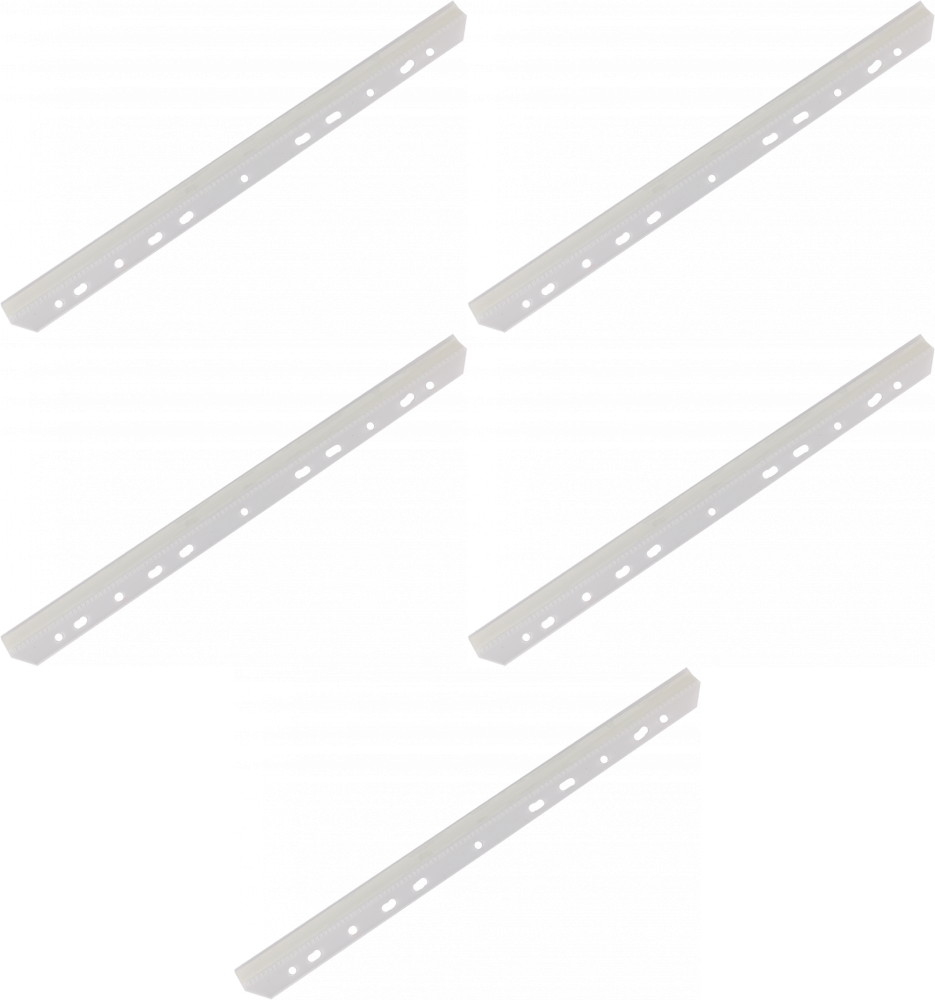 5x Listwa samoprzylepna wpinana Argo, pasek kleju 8mm, 100 sztuk, przezroczysty