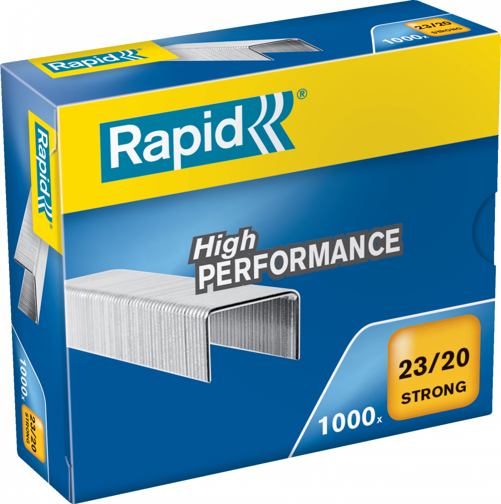 Zszywki Rapid Strong, 23/20 1M, 1000 sztuk, srebrny