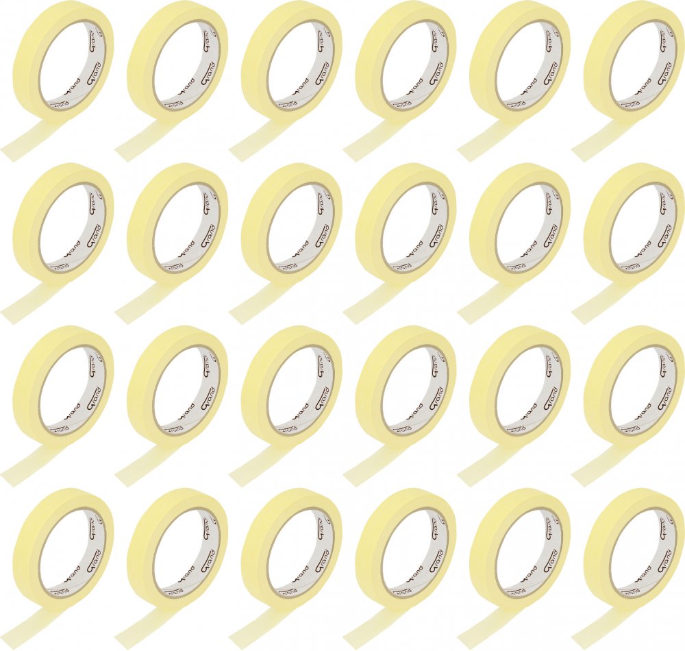 24x Taśma lakiernicza Grand, 19mmx40m, żółty
