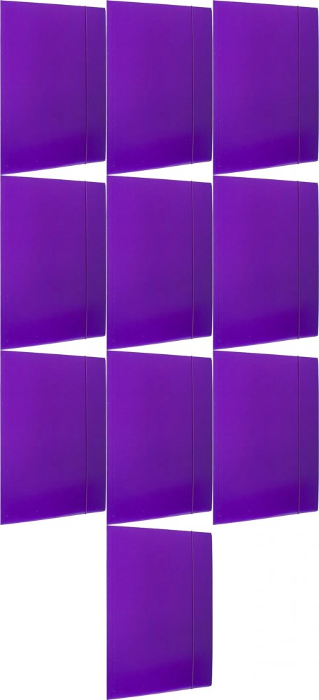 10x Teczka kartonowa z gumką lakierowana Barbara, A4, 3mm, fioletowy