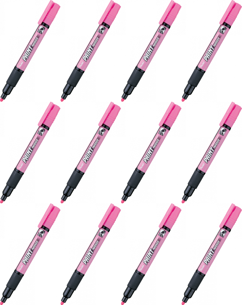 12x Marker olejowy Pentel MMP20, okrągła, 4.6 mm, różowy