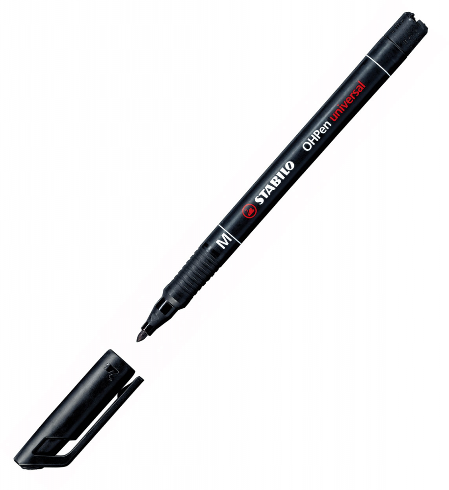 Foliopis Stabilo, OHPen, okrągła, 1mm (M), czarny