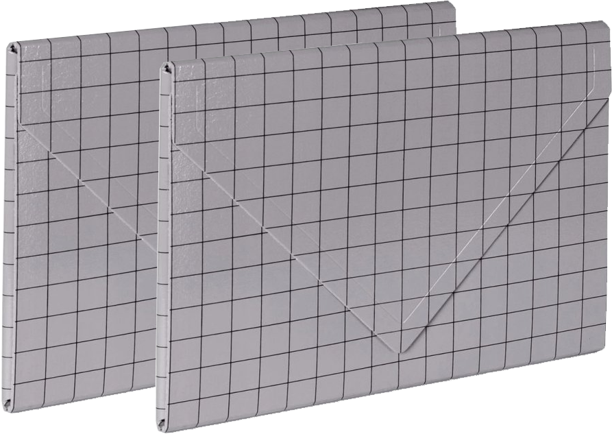 2x Teczka na rzep VauPe, kopertowa, A4, szary