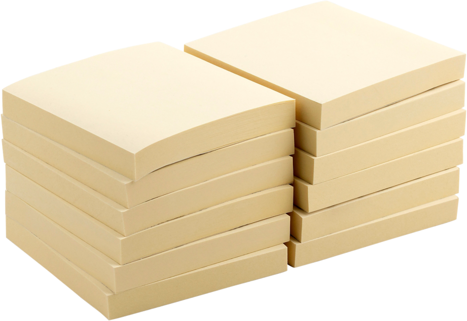 Karteczki samoprzylepne Viking, 76x76mm, 12x100 karteczek, żółty pastelowy