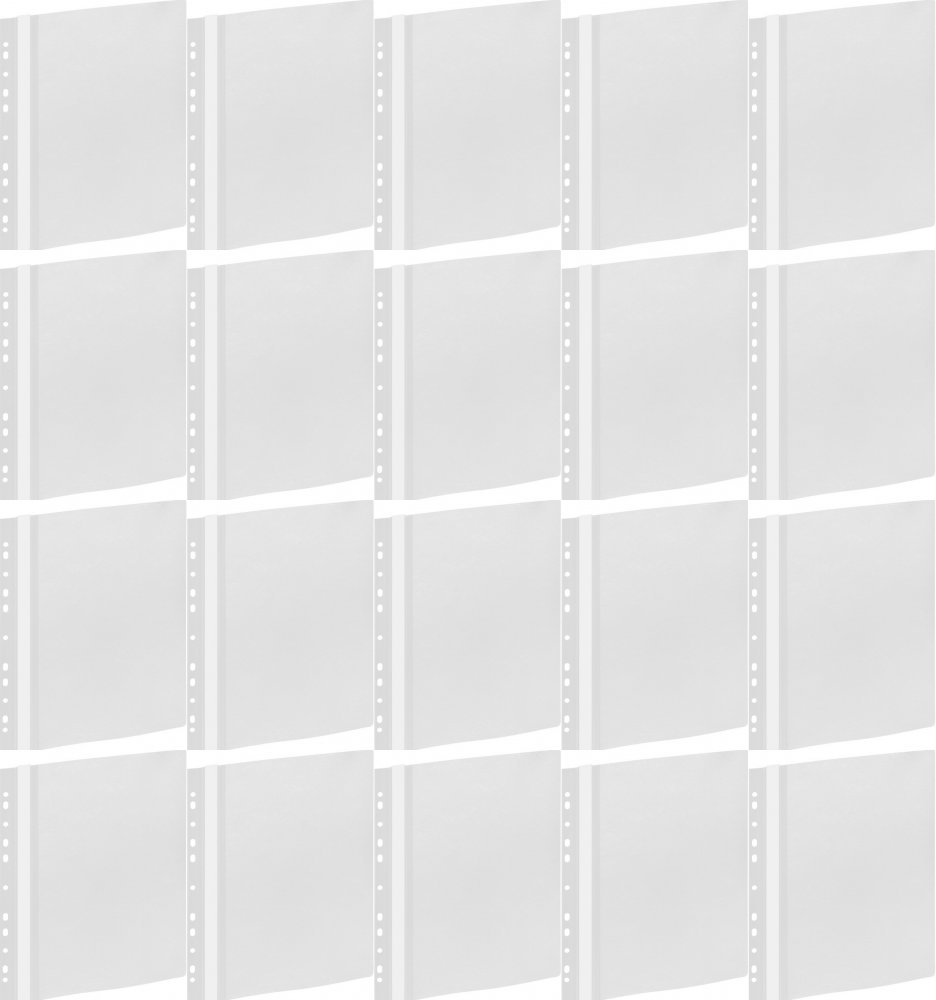 20x Skoroszyt plastikowy oczkowy Grand GR 505E, A4, biały