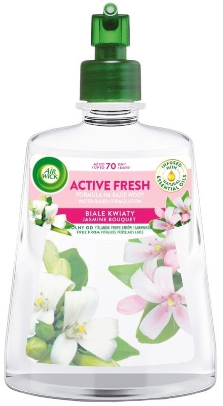 Wkład do odświeżacza automatycznego Air Wick Active Fresh, białe kwiaty, 228ml