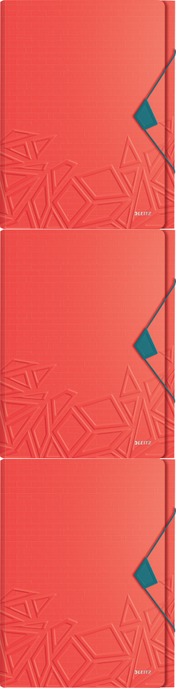 3x Teczka z przegródkami Leitz Urban Chic, A4, 6 przegródek, czerwony