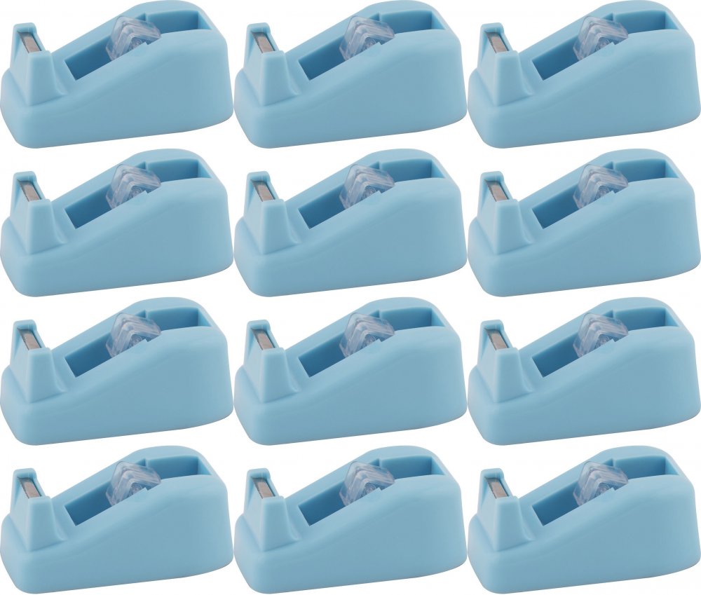 12x Podajnik do taśmy klejącej D.Rect 8005, 19mmx33m, mix kolorów