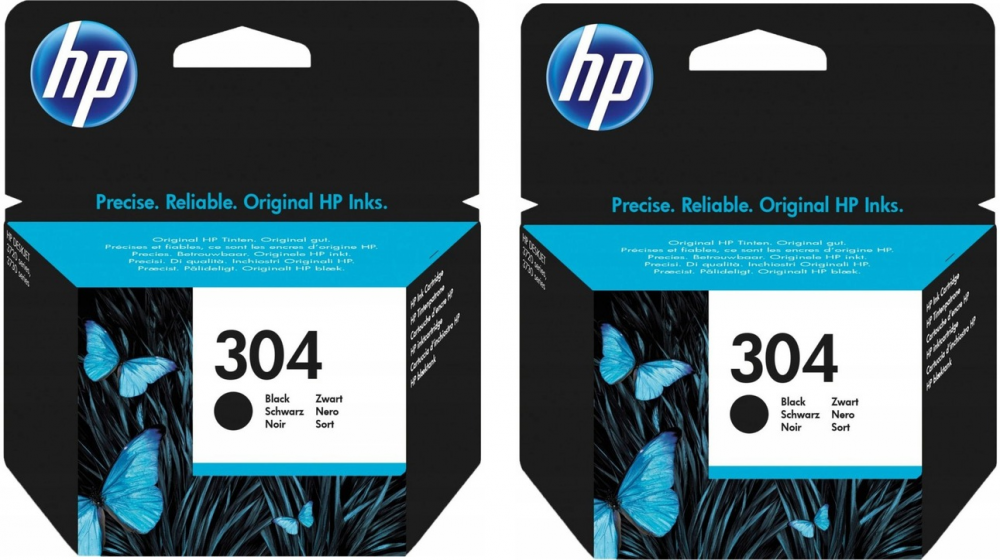 2x Tusz HP 304 (N9K06AE), 120 stron, black (czarny)
