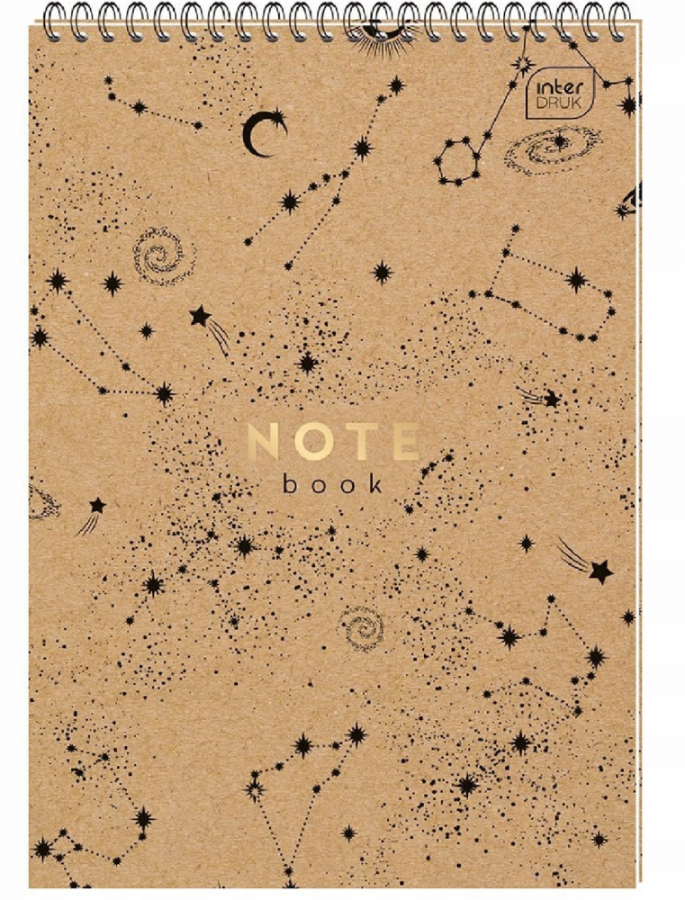 Kołonotatnik Interdruk, A5, w kratkę, 100 kartek, mix wzorów