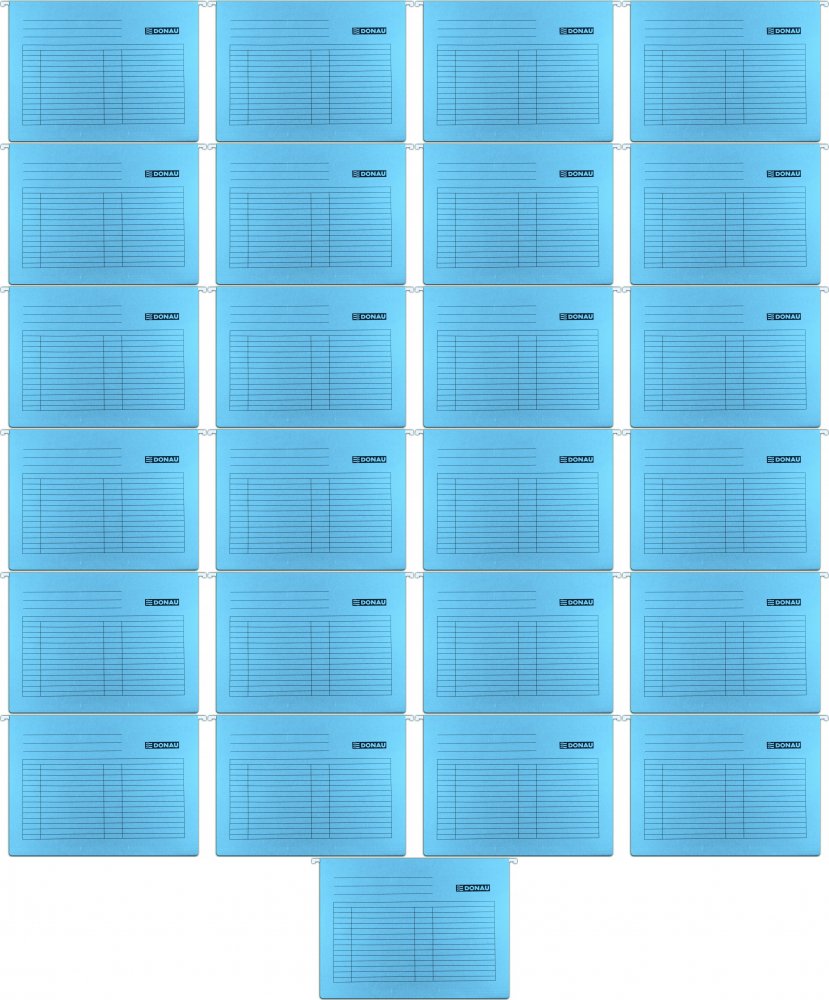 25x Teczka zawieszkowa Donau, A4, 230g/m2, niebieski