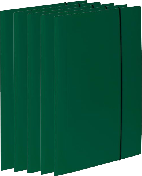 5x Teczka kartonowa z gumką VauPe Soft, A4, 450g/m2, 20mm, zielony