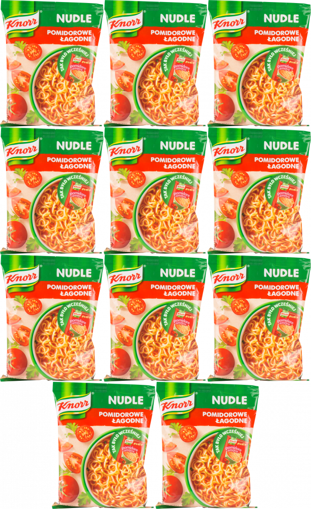 11x Zupa Knorr nudle, pomidorowa łagodna, 65g