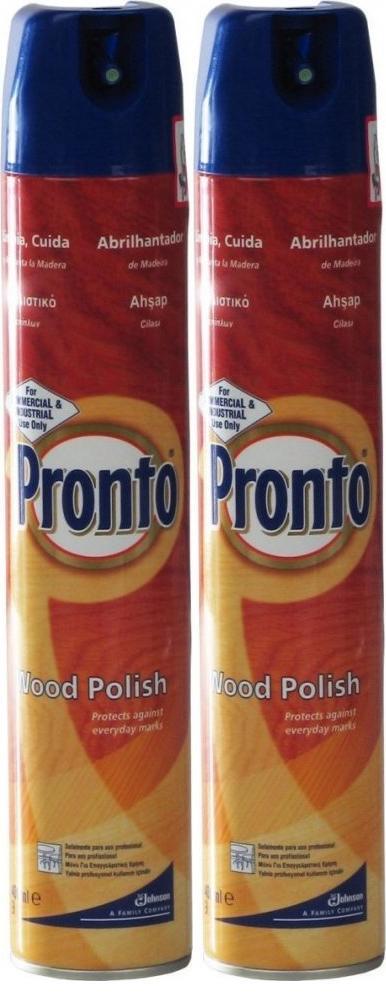 2x Spray do pielęgnacji mebli Pronto Wood Polish, 400ml