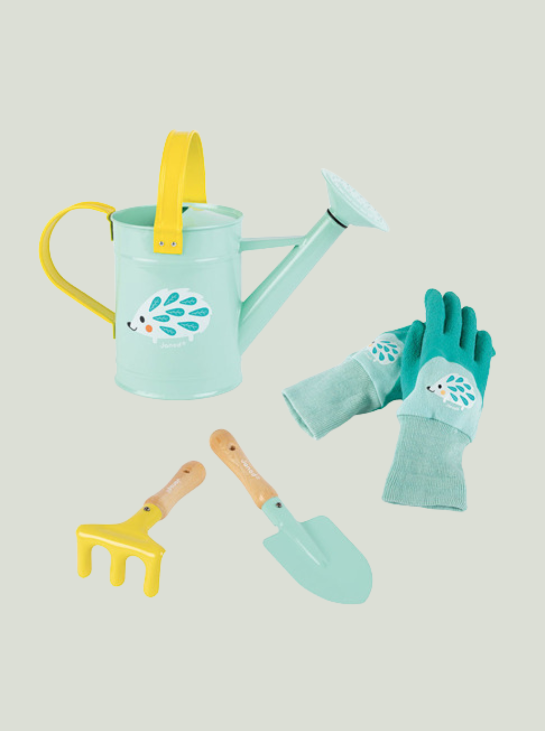 Mały ogrodnik Zestaw narzędzi ogrodowych z konewką niebieski JANOD