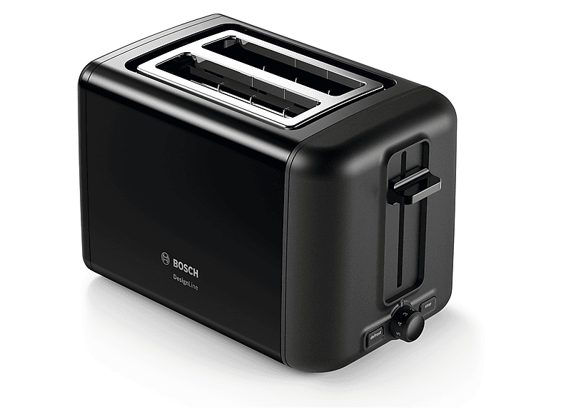 Toster BOSCH TAT3P423 DesignLine 980 W funkcja opiekania Czarny
