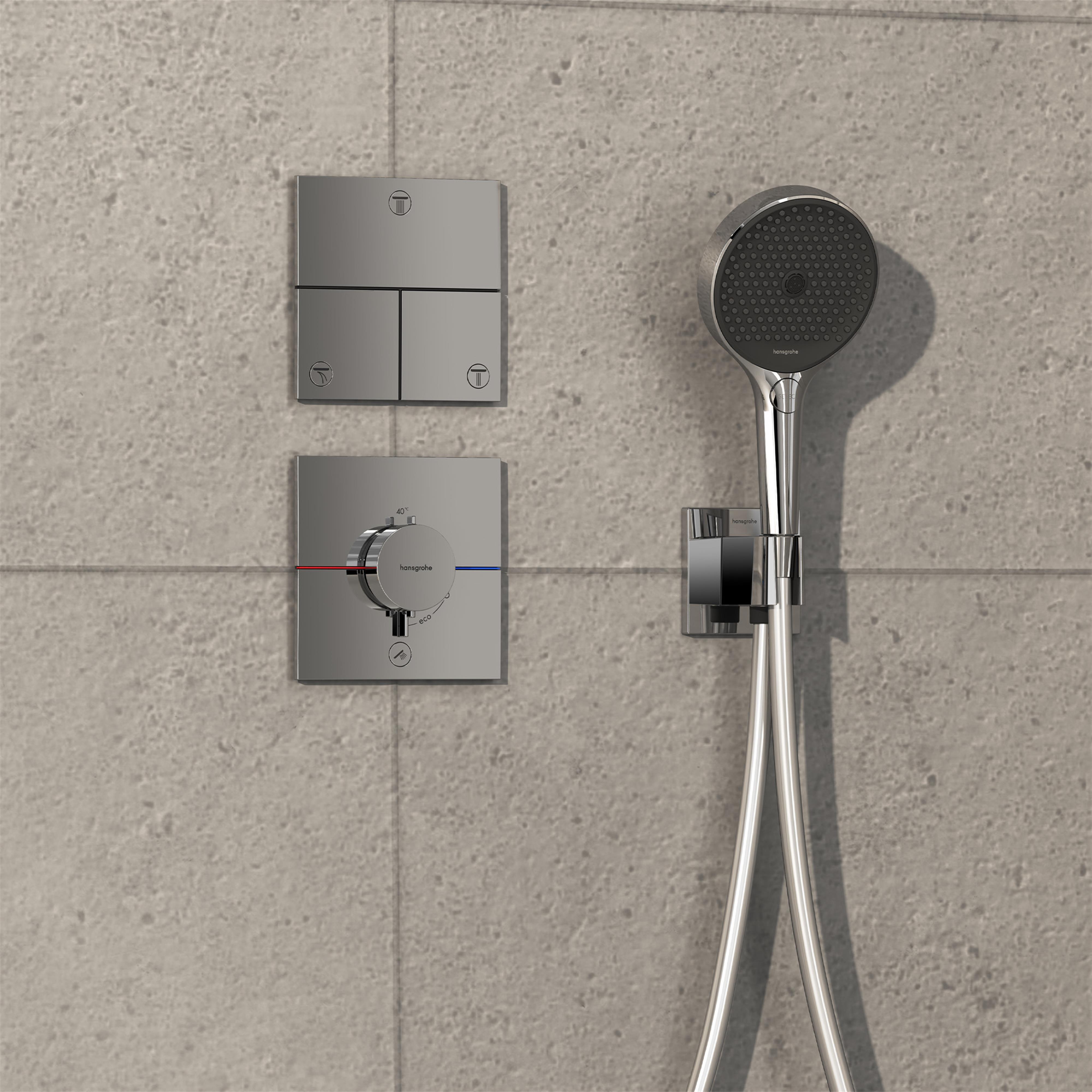 Hansgrohe ShowerSelect Comfort E bateria prysznicowa podtynkowa termostatyczna chrom 15575000