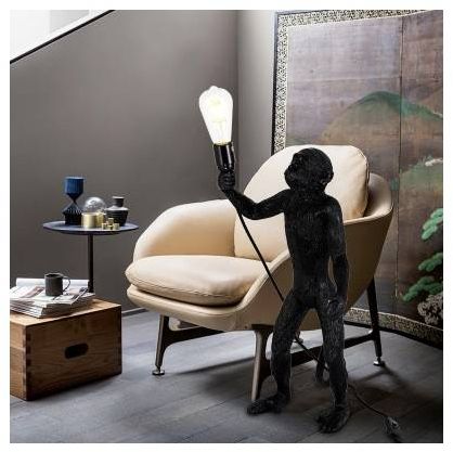 Abruzzo Monkey lampa stołowa 1x20 W czarna ABR-KARD5-C