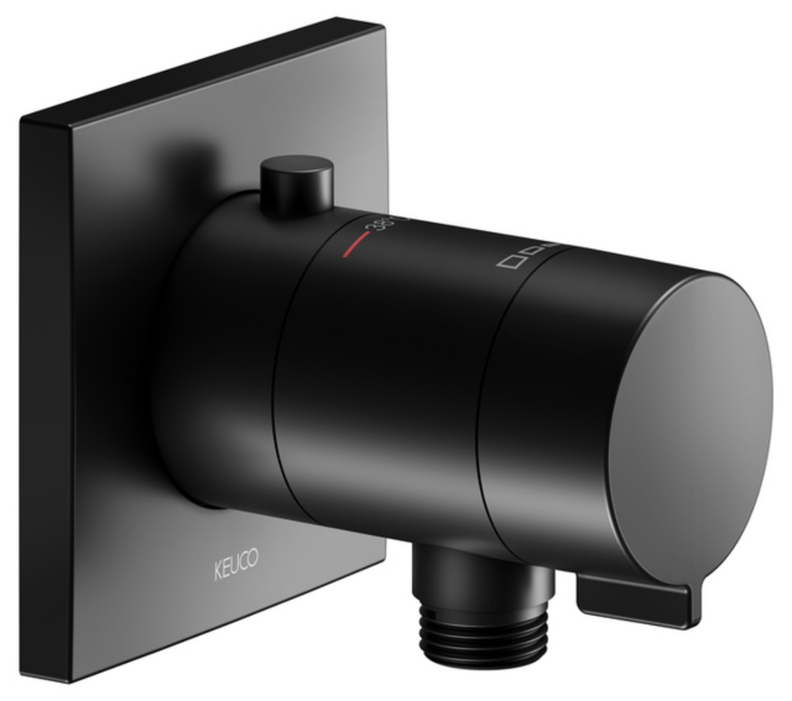 Keuco IXMO Solo bateria prysznicowa podtynkowa termostatyczna czarny mat 59554370002