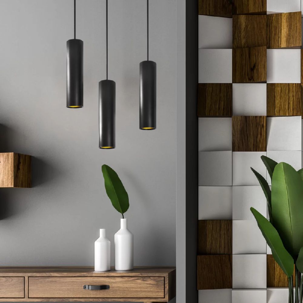 Goldlux Lati lampa wisząca 1x8 W czarna 307576