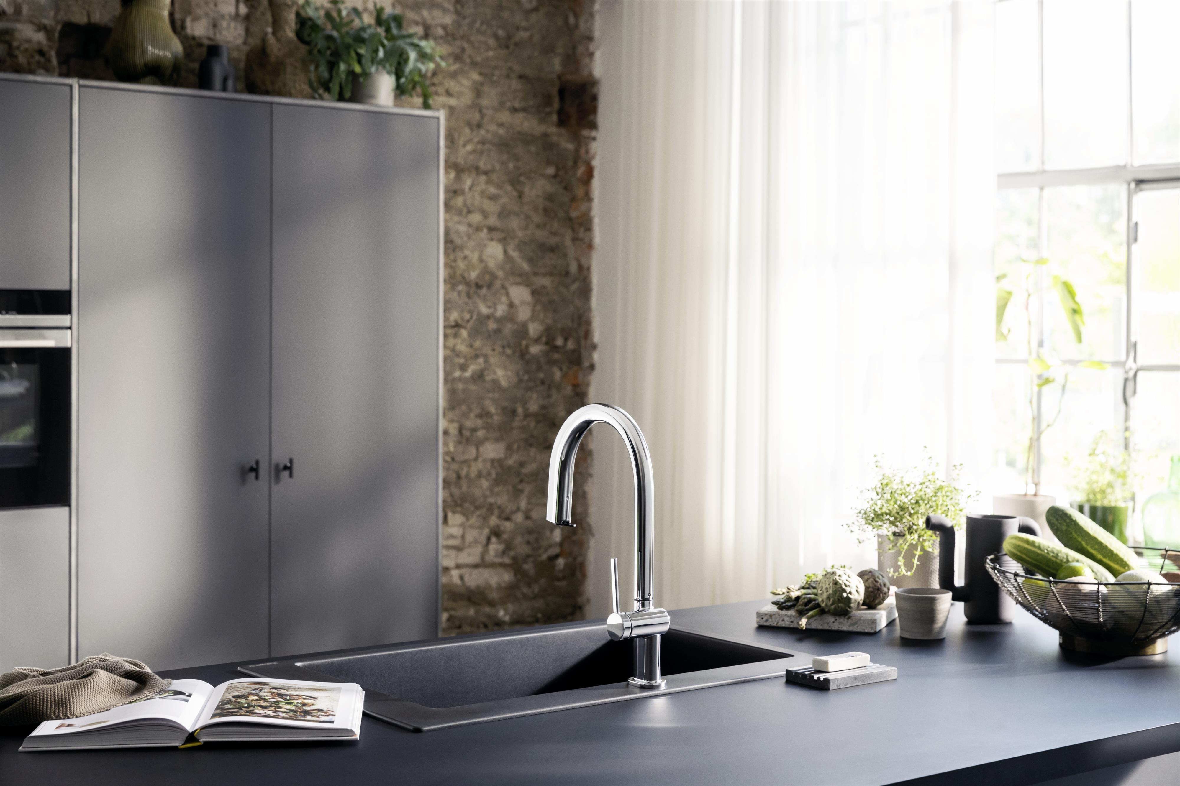 Hansgrohe Aqittura M91 bateria kuchenna z filtrem stojąca chrom 76836000