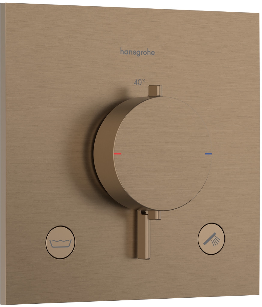 Hansgrohe Ecostat Comfort E bateria wannowo-prysznicowa podtynkowa termostatyczna brąz szczotkowany 33716140