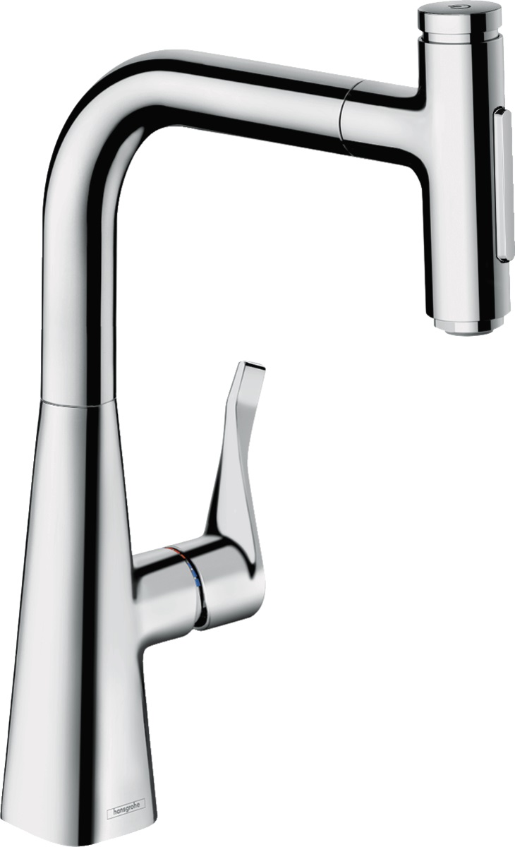 Hansgrohe Metris Select M71 bateria kuchenna stojąca z wyciąganą wylewką chrom 73817000