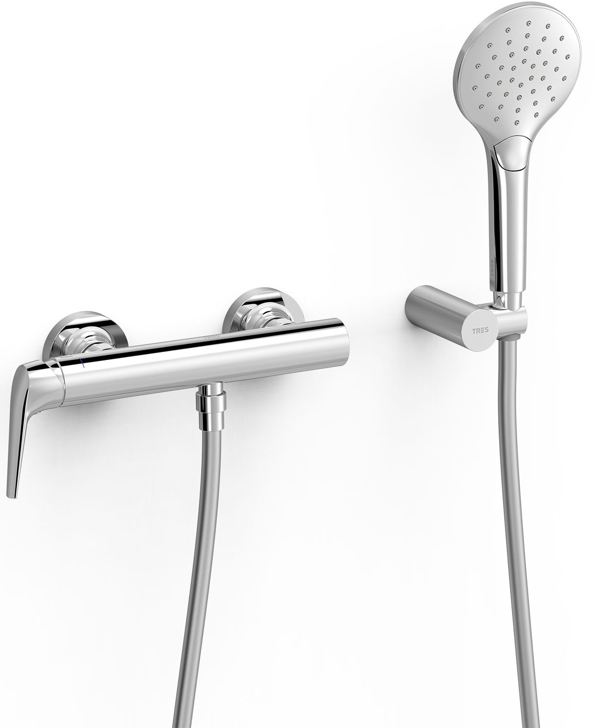 Tres Fuji bateria prysznicowa ścienna chrom 28116701 - Wysyłka w 24h