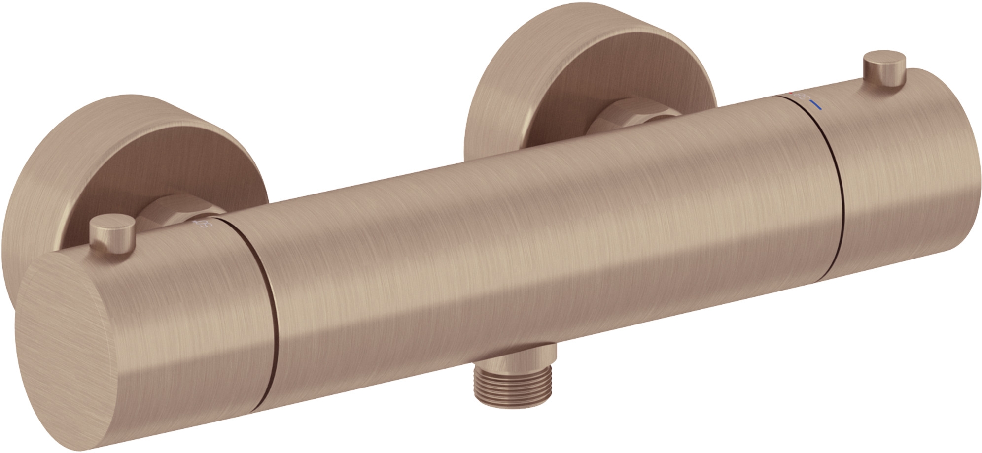 Kludi Objekta bateria prysznicowa ścienna termostatyczna brązowy szczotkowany 35200N138