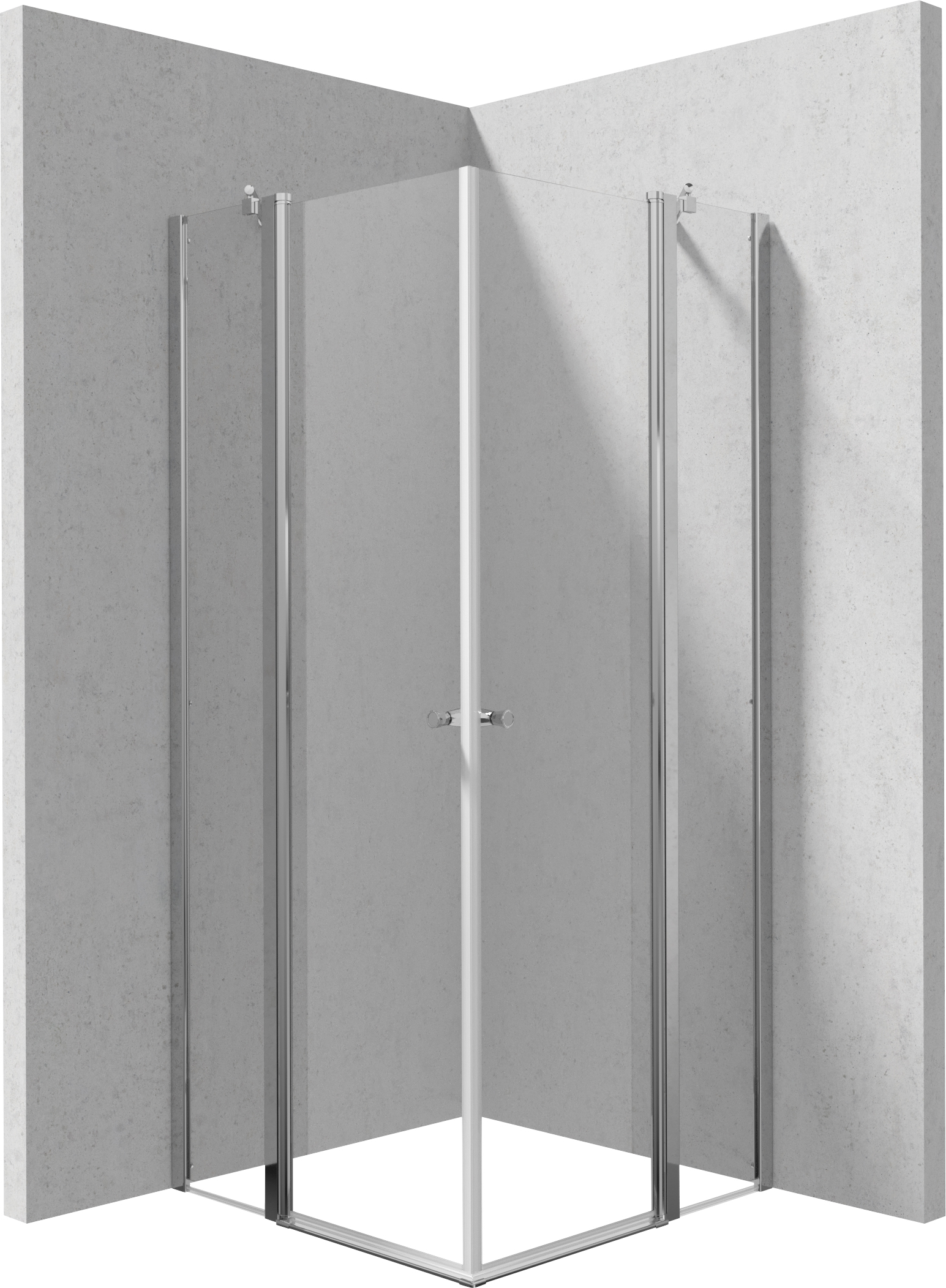 Deante Kerria Plus kabina prysznicowa 80x80 cm kwadratowa chrom połysk/szkło przezroczyste KKN0U08U08