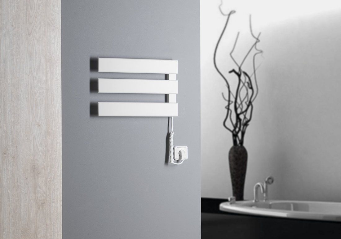 Aqualine Elvis grzejnik łazienkowy 45,7x34,2 cm elektryczny biała EB480