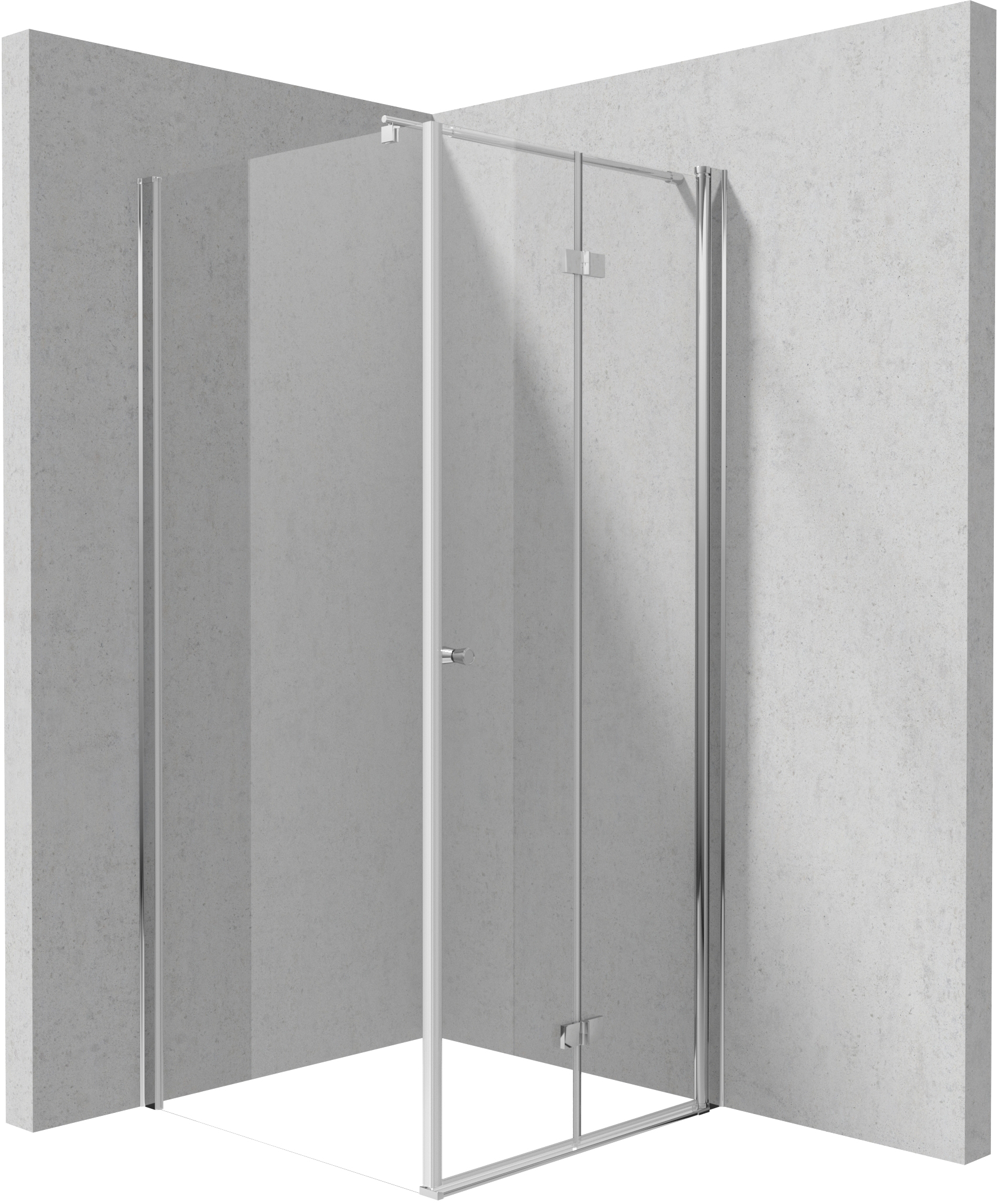 Deante Kerria Plus kabina prysznicowa 80x80 cm kwadratowa chrom połysk/szkło przezroczyste KKN0X08S08