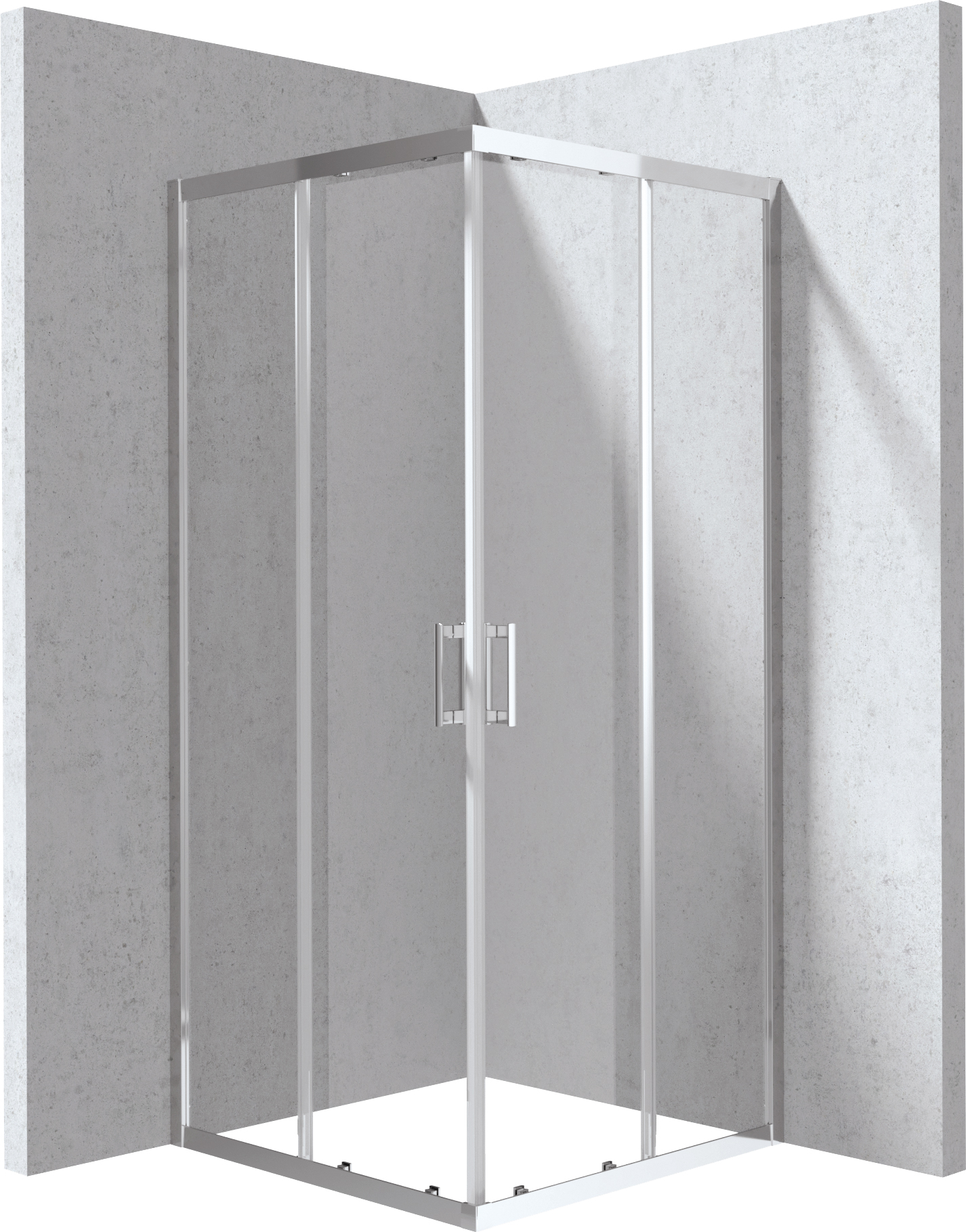 Deante Funkia Evo kabina prysznicowa 80x80 cm kwadratowa chrom połysk/szkło przezroczyste KYC_0088P