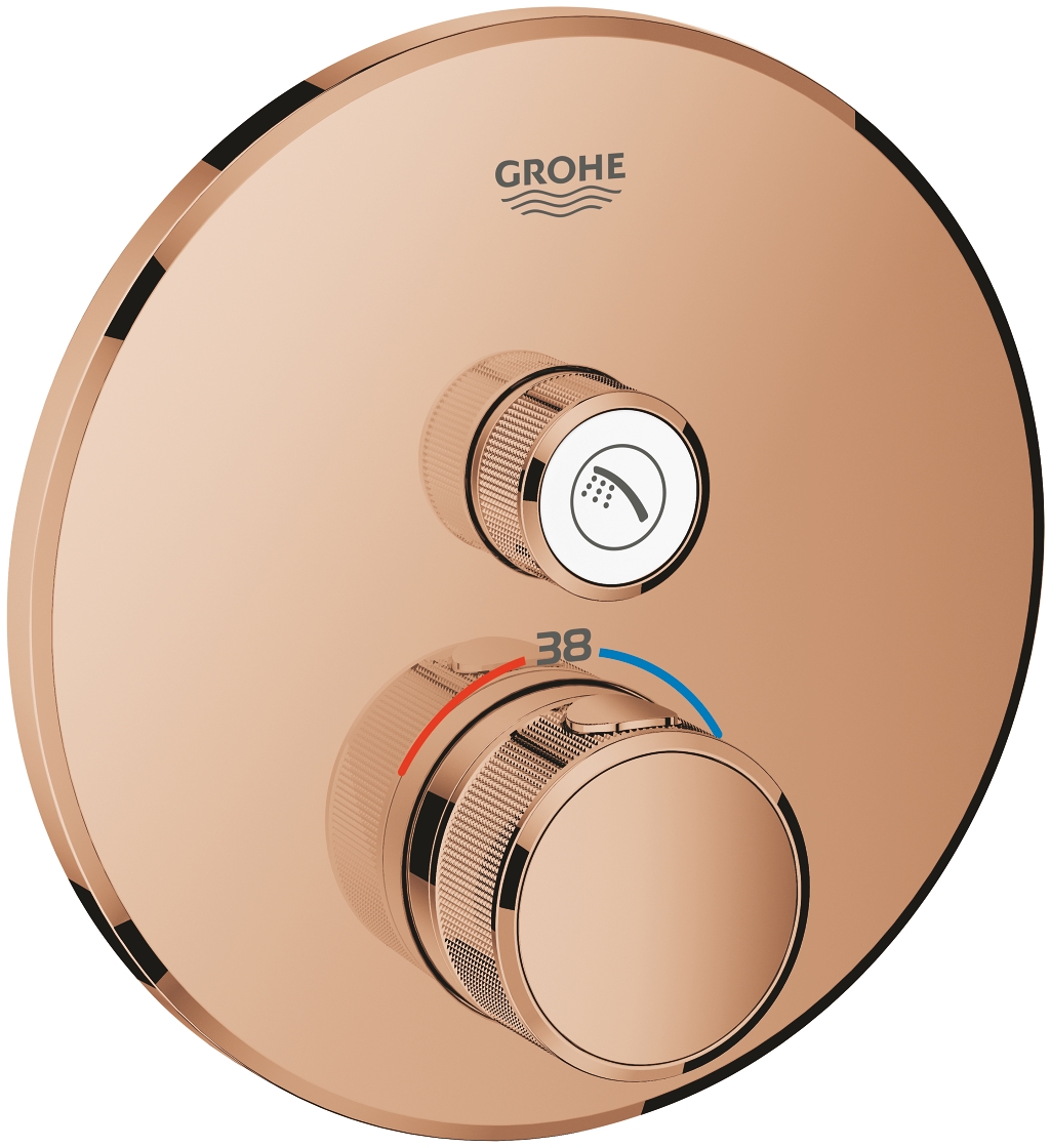 Grohe Grohtherm SmartControl bateria prysznicowa podtynkowa termostatyczna warm sunset 29118DA0