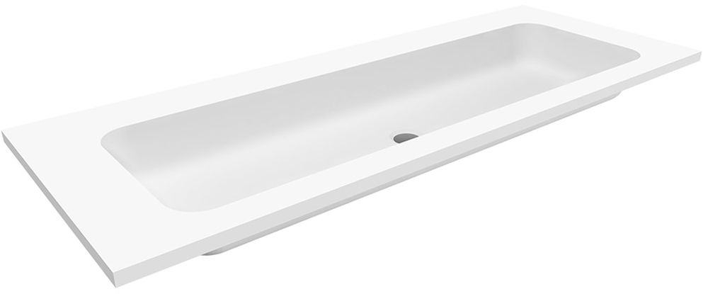 Cristalstone Linea Simpla umywalka 120x45 cm wpuszczana prostokątna biały U1200-MOT/CR/BO