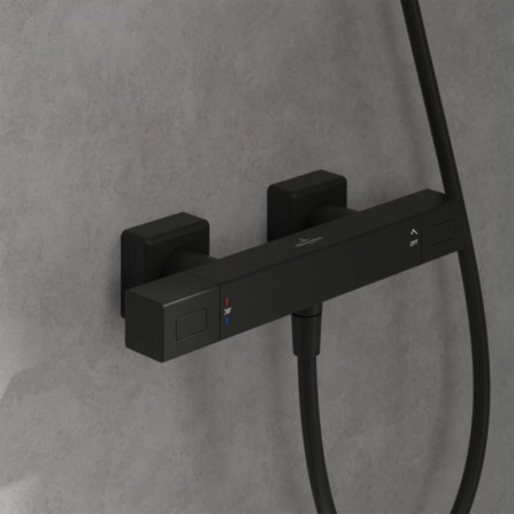 Villeroy & Boch Universal Taps & Fittings bateria prysznicowa ścienna termostatyczna czarna TVS000018000K5