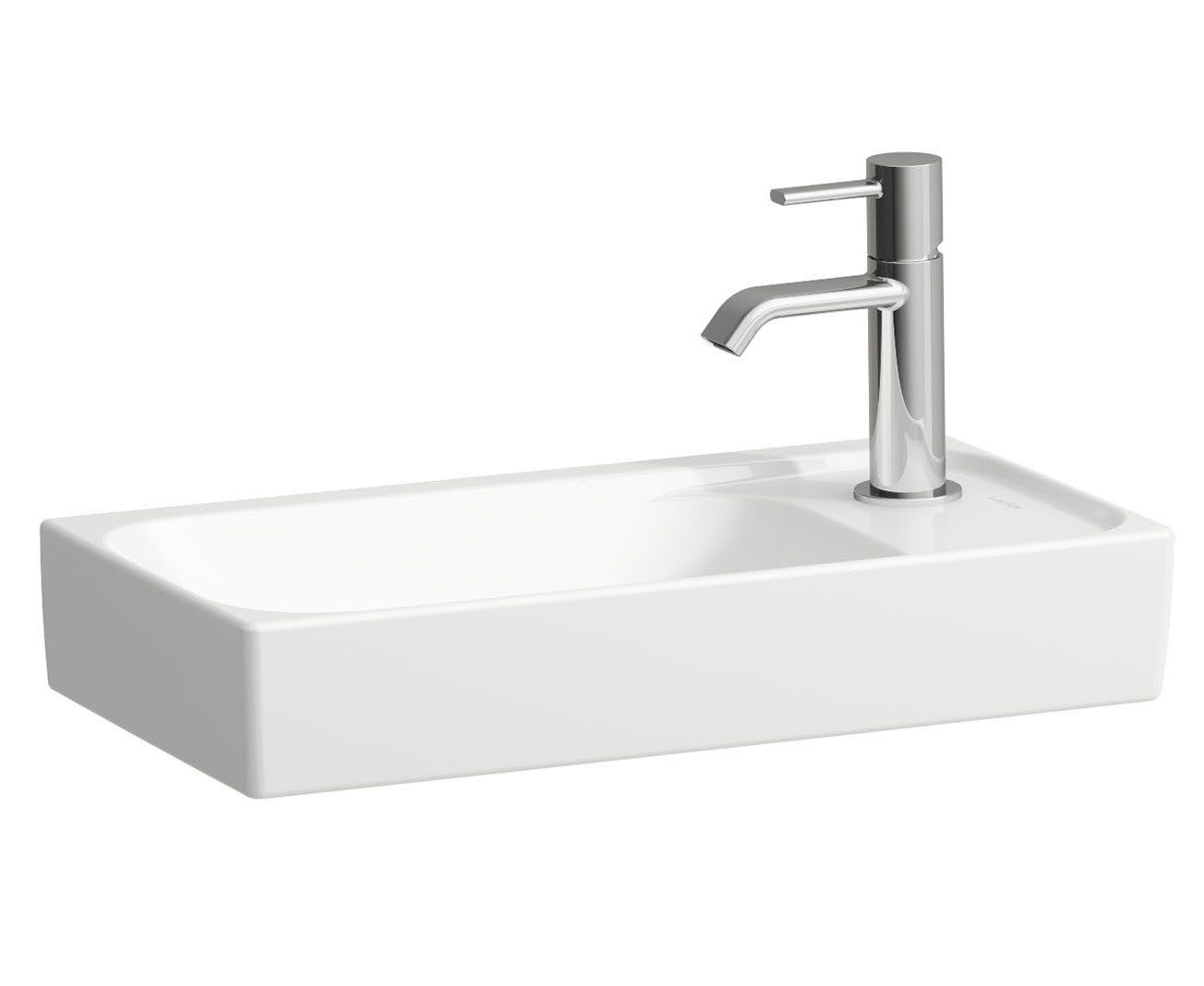 Laufen Meda umywalka 46x23,5 cm prostokątna ścienna-meblowa biały mat H8151137571141