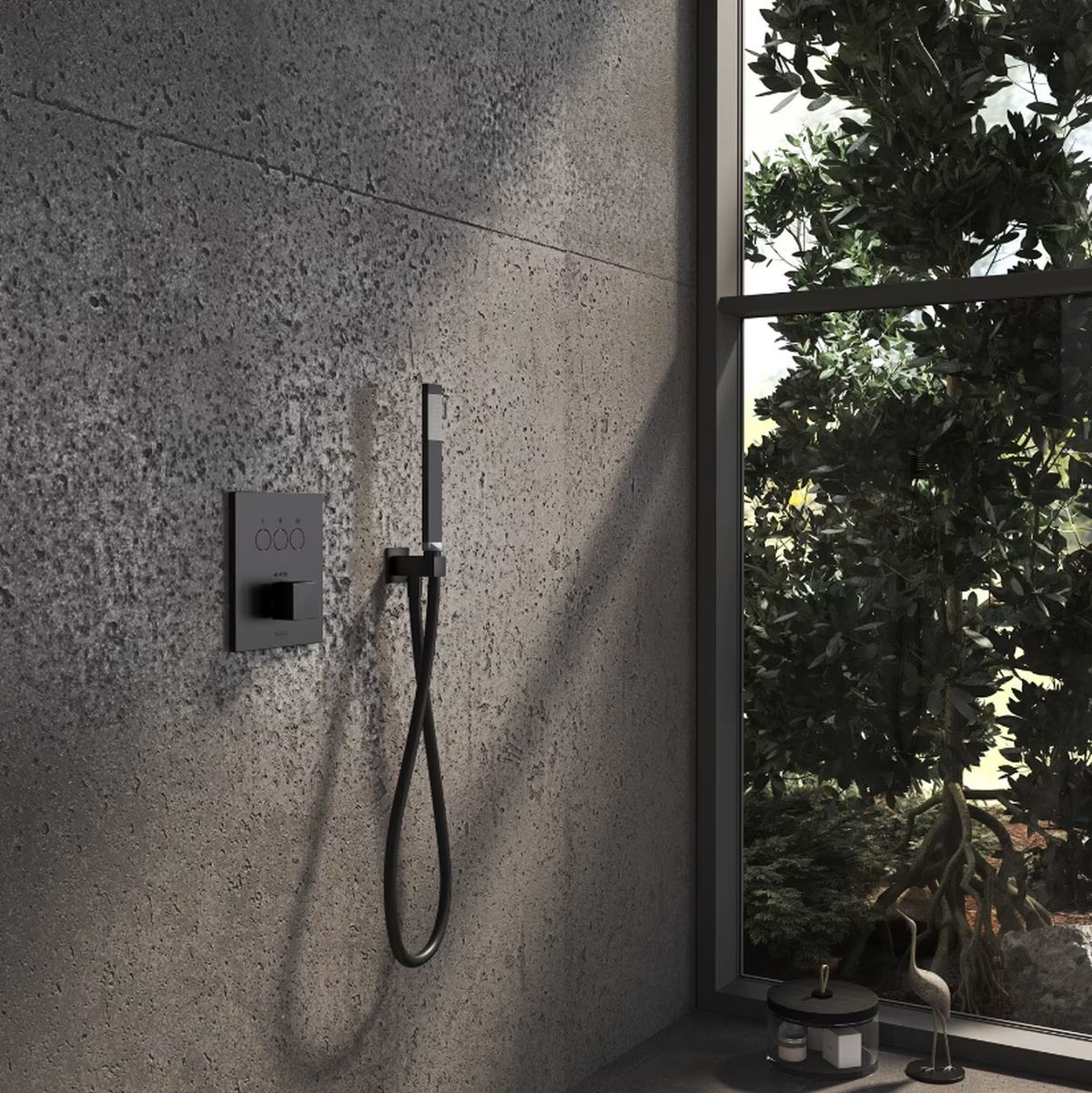 Kronenbach Smart Push bateria wannowo-prysznicowa podtynkowa termostatyczna czarny mat 19046003SM - Wysyłka w 24h