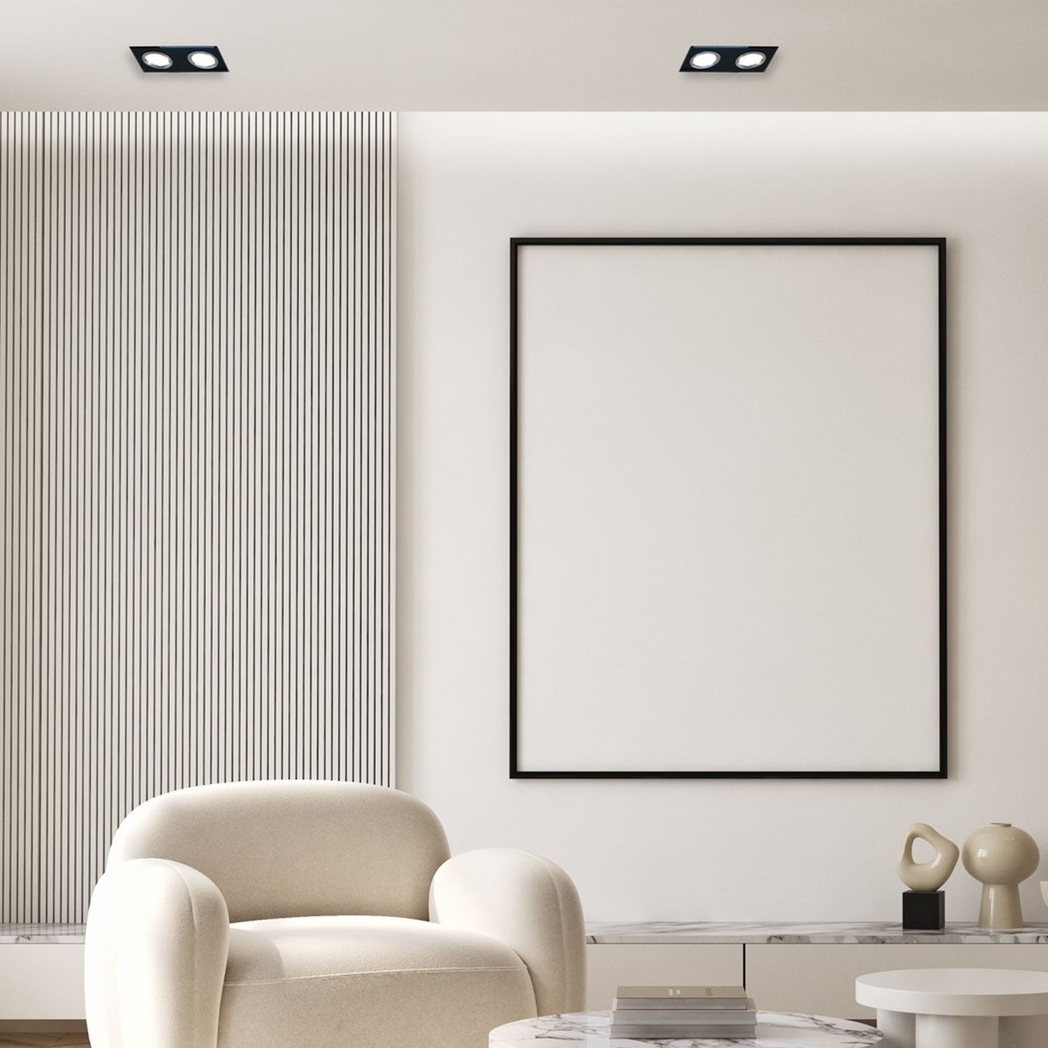 Milagro lampa do zabudowy 2x50W czarna EKOS926