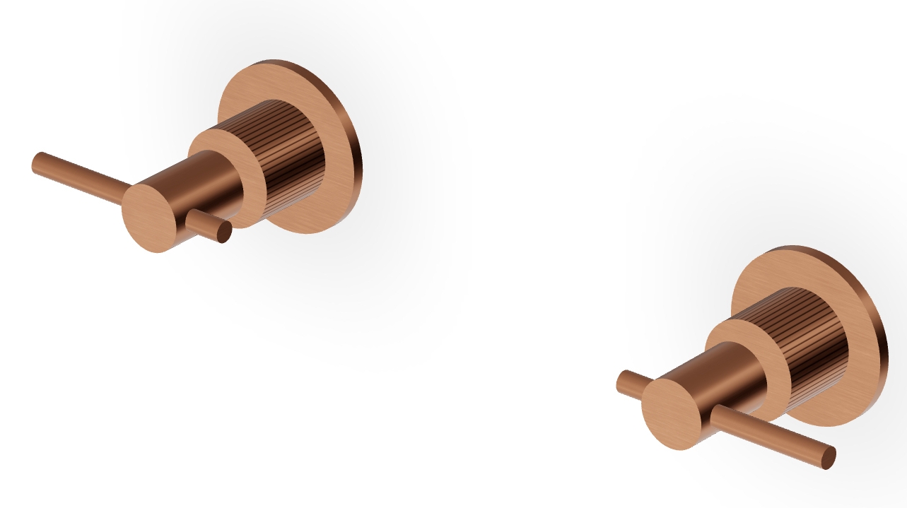 Zucchetti Helm bateria prysznicowa podtynkowa miedź szczotkowana/radełkowanie pionowe ZHL738.XP91G2