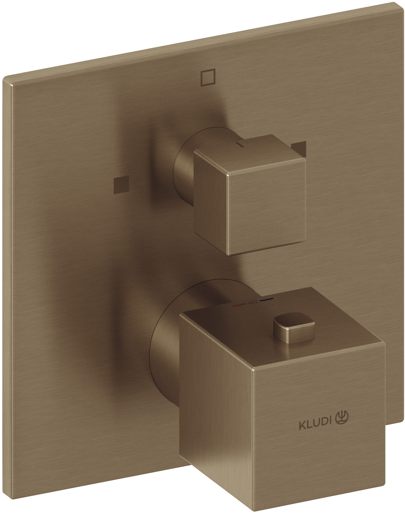 Kludi Decus bateria wannowo-prysznicowa podtynkowa termostatyczna brąz szczotkowany 54810N175