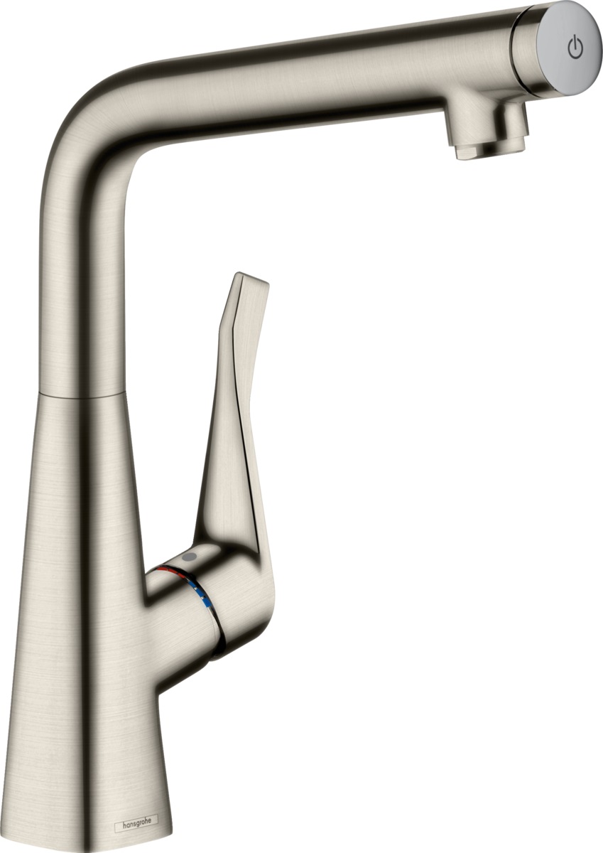 Hansgrohe Metris Select M71 bateria kuchenna stojąca stal 14883800