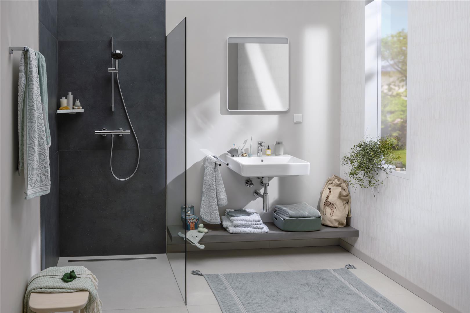 Hansgrohe Ecostat Fine bateria prysznicowa ścienna termostatyczna chrom 13324000