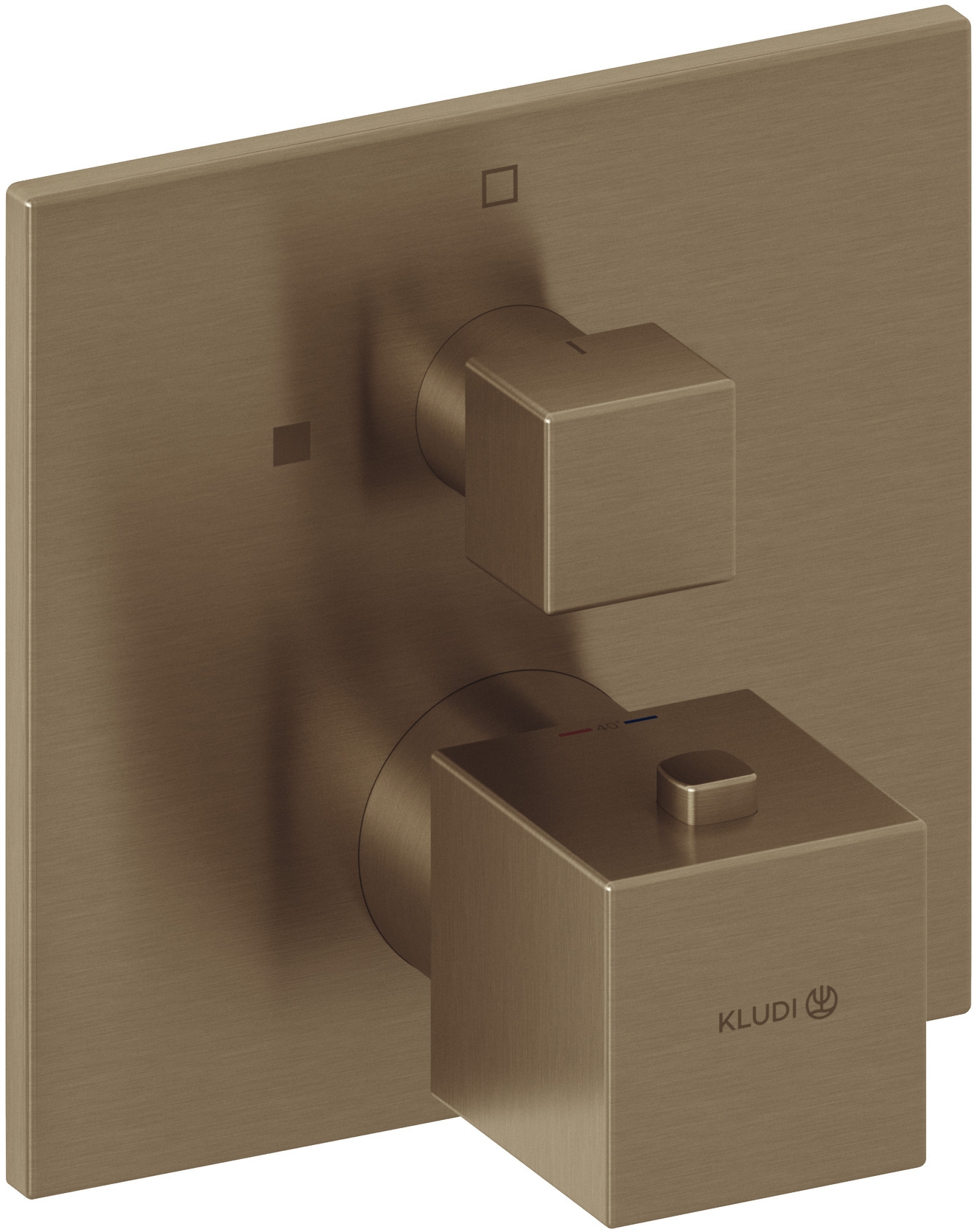 Kludi Decus bateria prysznicowa podtynkowa termostatyczna brąz szczotkowany 54885N175