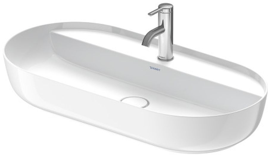 Duravit Luv umywalka 80x40 cm nablatowa owalna biały/biały jedwabny mat 0380802600