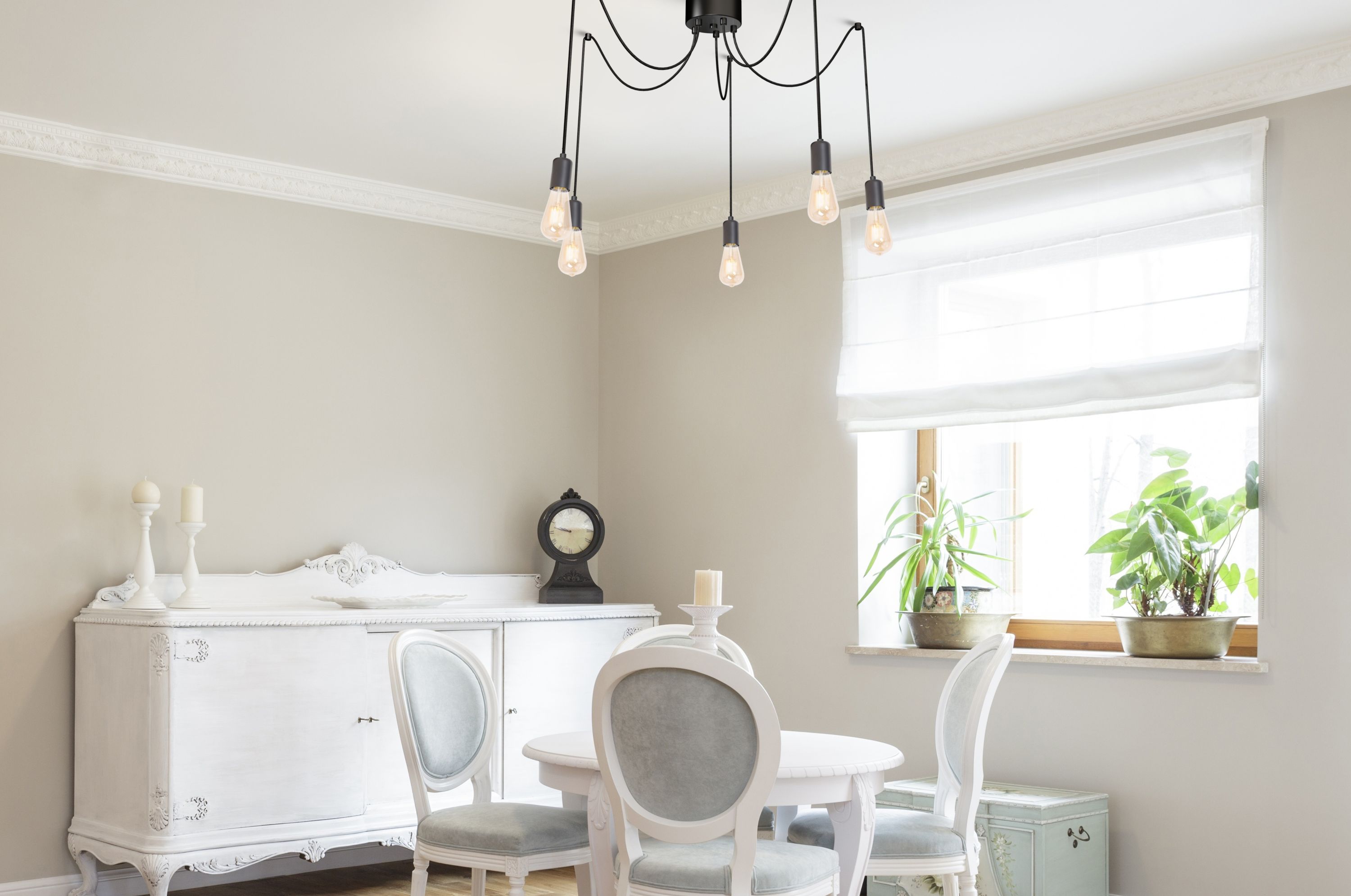 Luminex Spindel lampa wisząca 5x60W czarna 3950