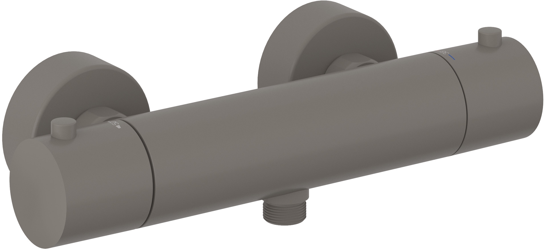 Kludi Objekta bateria prysznicowa ścienna termostatyczna szary mat 35200O138