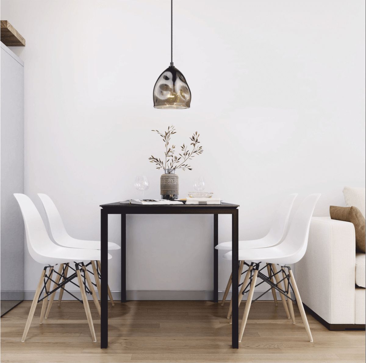 Light Prestige Melt lampa wisząca 1x40W czarny/przezroczysty LP-126/1P - Wysyłka w 24h