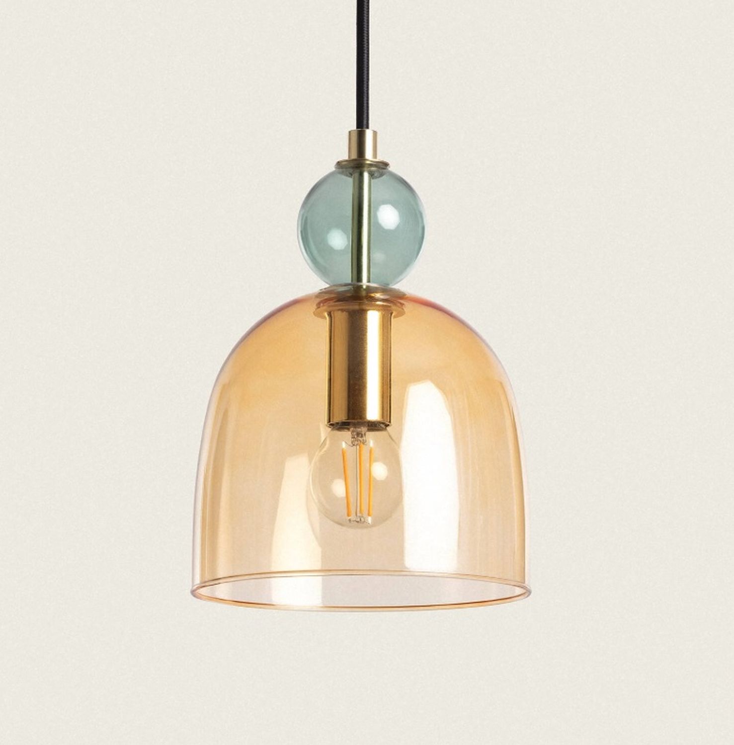 Abruzzo Koloreno lampa wisząca 1x20 W złota-bursztynowa ABR-KOLO1-A